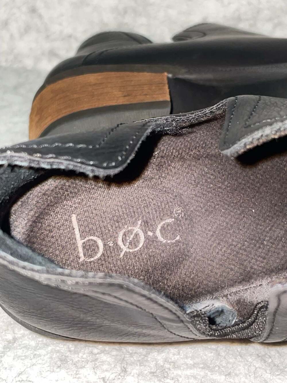 b.o.c. Born Concept Black V-Notch Block Heel Ankle Booties - Picture 7 of 10